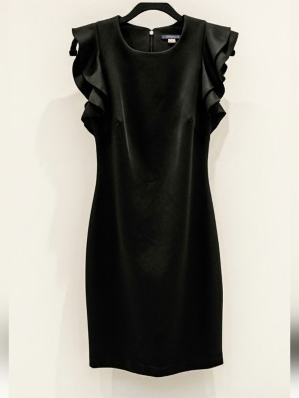 Tommy Hilfiger Black Ruffle-Sleeve Midi Dress Size 2 NWOT